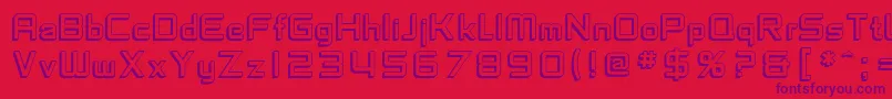 SfChaerilidaeShaded Font – Purple Fonts on Red Background