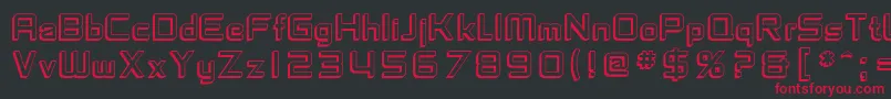 SfChaerilidaeShaded Font – Red Fonts on Black Background