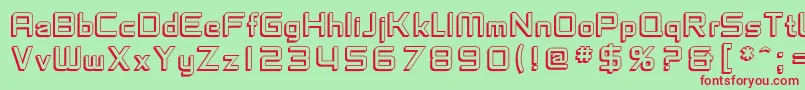 SfChaerilidaeShaded Font – Red Fonts on Green Background