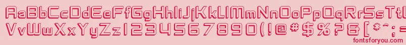 SfChaerilidaeShaded Font – Red Fonts on Pink Background