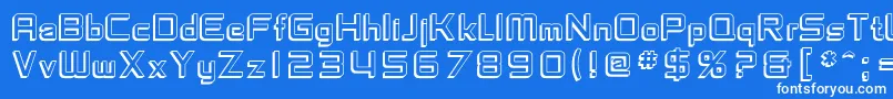SfChaerilidaeShaded Font – White Fonts on Blue Background
