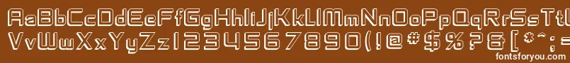 SfChaerilidaeShaded Font – White Fonts on Brown Background