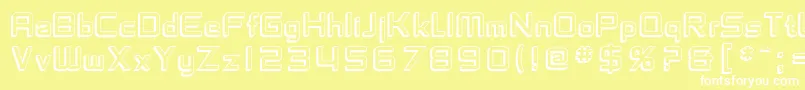 SfChaerilidaeShaded Font – White Fonts on Yellow Background