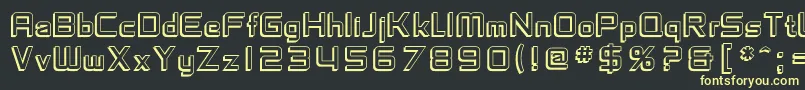SfChaerilidaeShaded Font – Yellow Fonts on Black Background