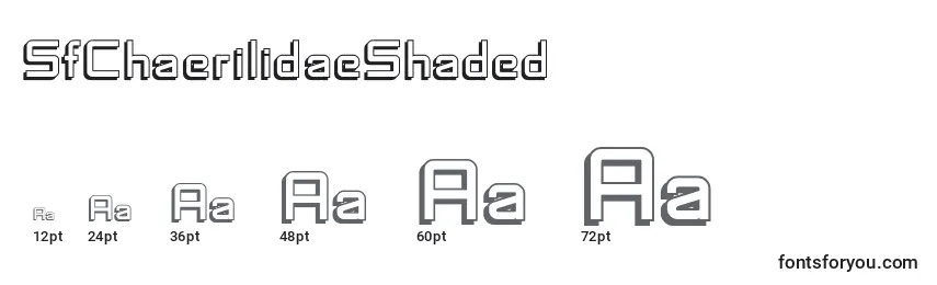 SfChaerilidaeShaded Font Sizes