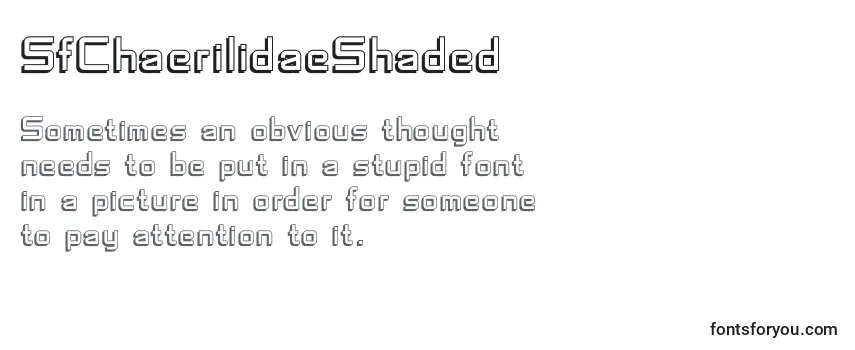 SfChaerilidaeShaded Font