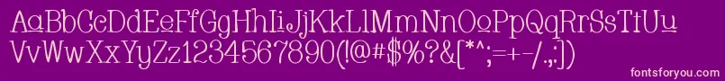 Whacu ffy Font – Pink Fonts on Purple Background