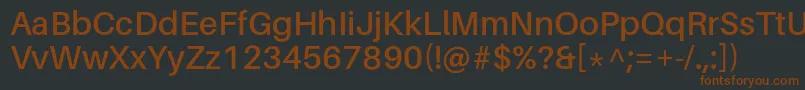 Шрифт AileronSemibold – коричневые шрифты на чёрном фоне