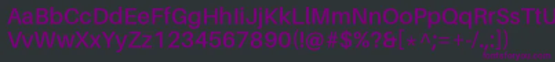 フォントAileronSemibold – 黒い背景に紫のフォント