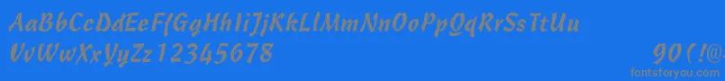 OregonLight Font – Gray Fonts on Blue Background
