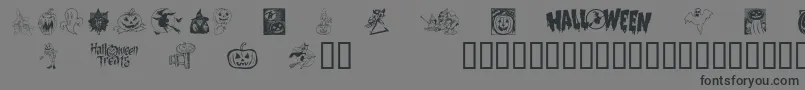 フォントHelloween2 – 黒い文字の灰色の背景