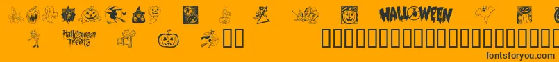 Helloween2 Font – Black Fonts on Orange Background
