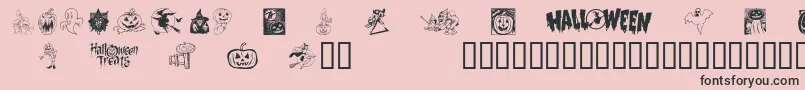 Helloween2 Font – Black Fonts on Pink Background