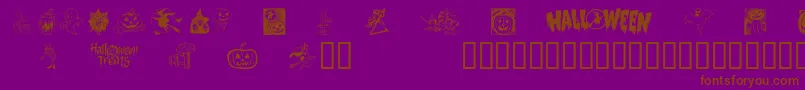 Helloween2 Font – Brown Fonts on Purple Background