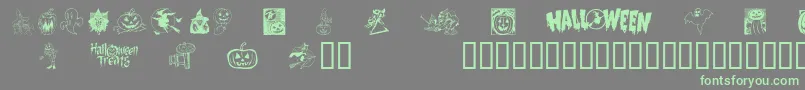 Helloween2 Font – Green Fonts on Gray Background