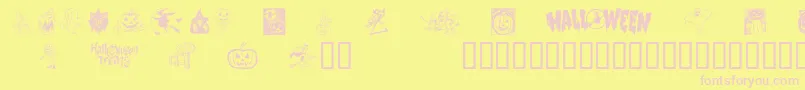 Helloween2 Font – Pink Fonts on Yellow Background