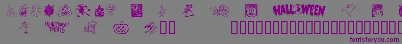 Helloween2 Font – Purple Fonts on Gray Background