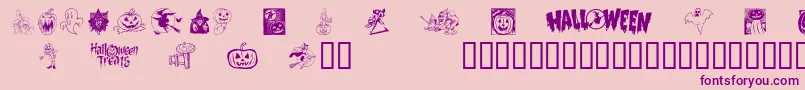 Helloween2 Font – Purple Fonts on Pink Background