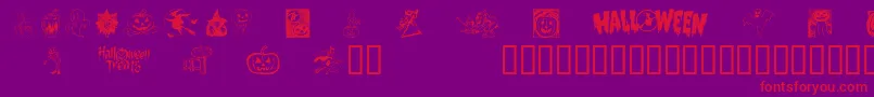 Helloween2 Font – Red Fonts on Purple Background