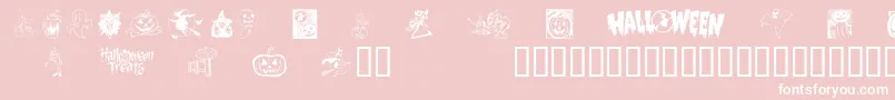 Helloween2 Font – White Fonts on Pink Background