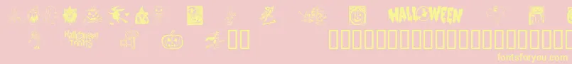Helloween2 Font – Yellow Fonts on Pink Background