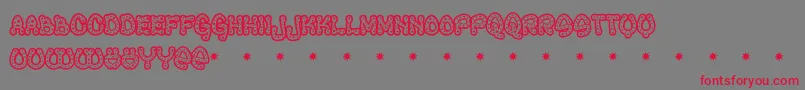 Raveq Font – Red Fonts on Gray Background