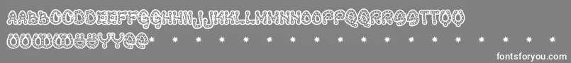 Raveq Font – White Fonts on Gray Background