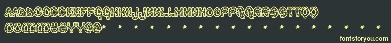 Raveq Font – Yellow Fonts on Black Background