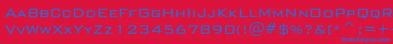 BankGothicLightBt Font – Blue Fonts on Red Background