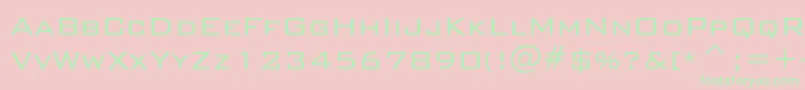 BankGothicLightBt Font – Green Fonts on Pink Background