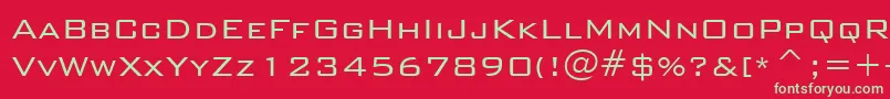 BankGothicLightBt Font – Green Fonts on Red Background