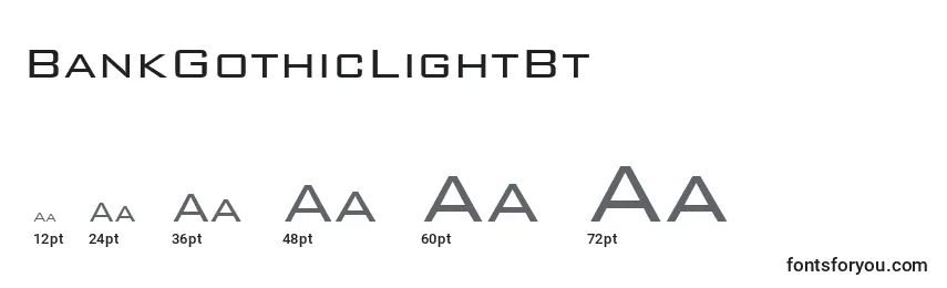 BankGothicLightBt Font Sizes