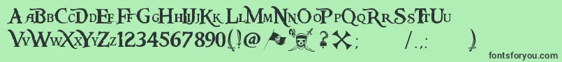 PiecesOfEight Font – Black Fonts on Green Background
