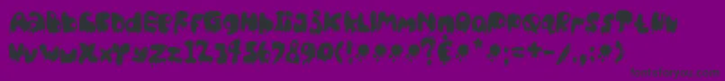 CatBasahKental Font – Black Fonts on Purple Background