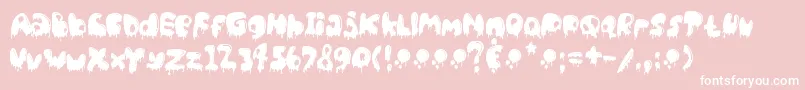 CatBasahKental Font – White Fonts on Pink Background