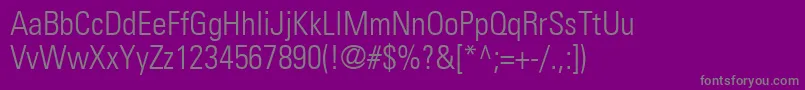 フォントNovaLightCondensedSsiLightCondensed – 紫の背景に灰色の文字