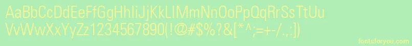 Weitere Informationen zur NovaLightCondensedSsiLightCondensed-Schriftart NovaLightCondensedSsiLightCondensed-Schriftart – Gelbe Schriften auf grünem Hintergrund