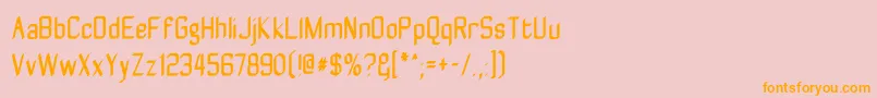 Zyphytecondense Font – Orange Fonts on Pink Background