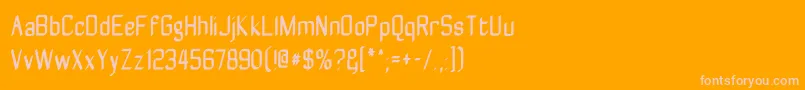 Zyphytecondense Font – Pink Fonts on Orange Background