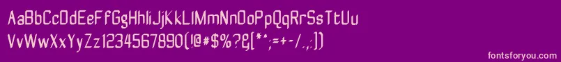 Zyphytecondense Font – Pink Fonts on Purple Background