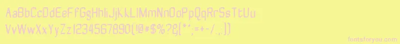 Zyphytecondense Font – Pink Fonts on Yellow Background