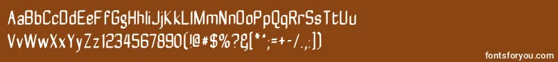 Zyphytecondense Font – White Fonts on Brown Background