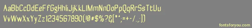 Zyphytecondense Font – Yellow Fonts on Gray Background