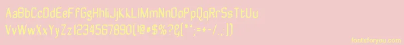 Zyphytecondense Font – Yellow Fonts on Pink Background