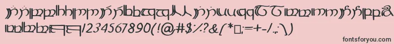 Elbisch Font – Black Fonts on Pink Background