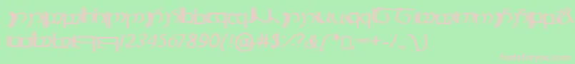 Elbisch Font – Pink Fonts on Green Background