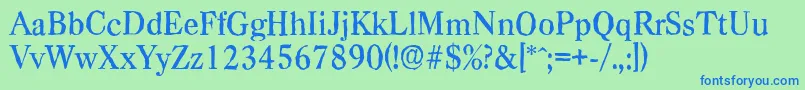 CasadantiqueMediumRegular Font – Blue Fonts on Green Background