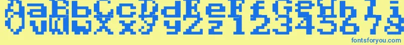 Phantalia Font – Blue Fonts on Yellow Background