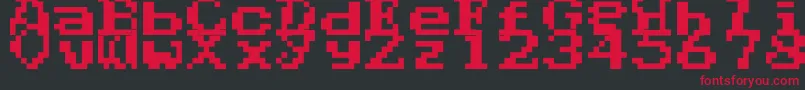 フォントPhantalia – 黒い背景に赤い文字