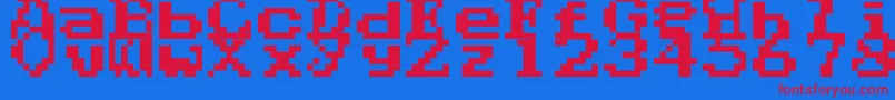 Phantalia Font – Red Fonts on Blue Background